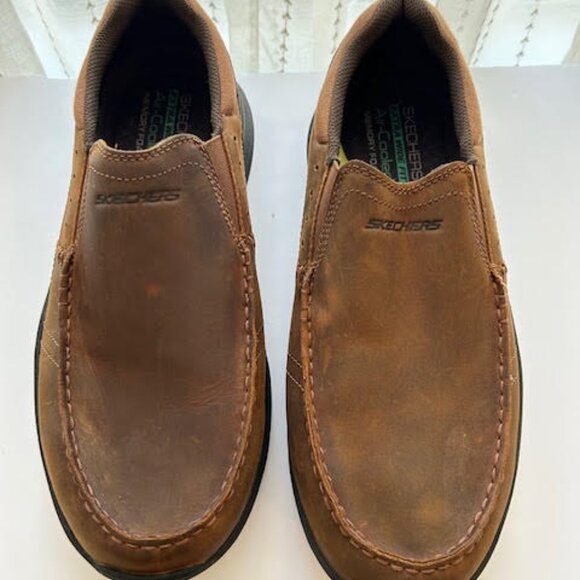 Skechers USA Expended Seveno Moc Toe Leather Slip Ons main image 9